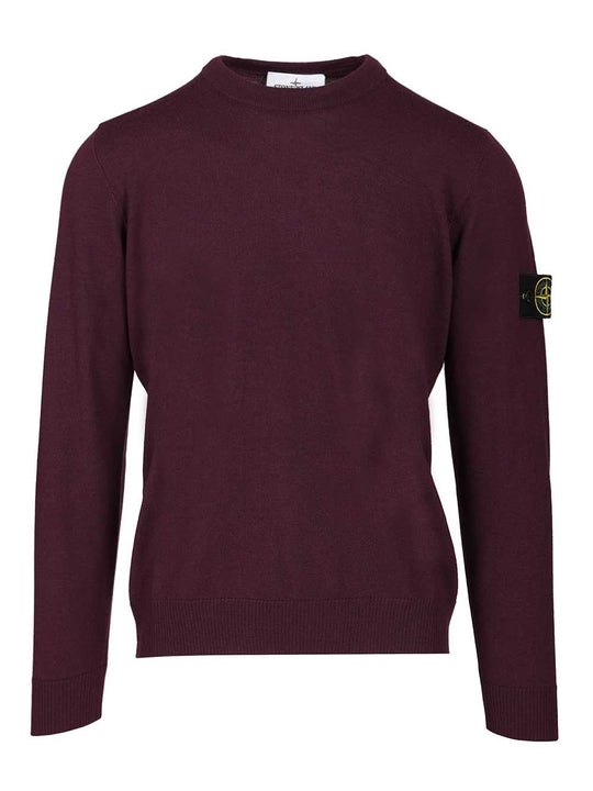 Crew Neck Sweater Knitwear Bordeaux