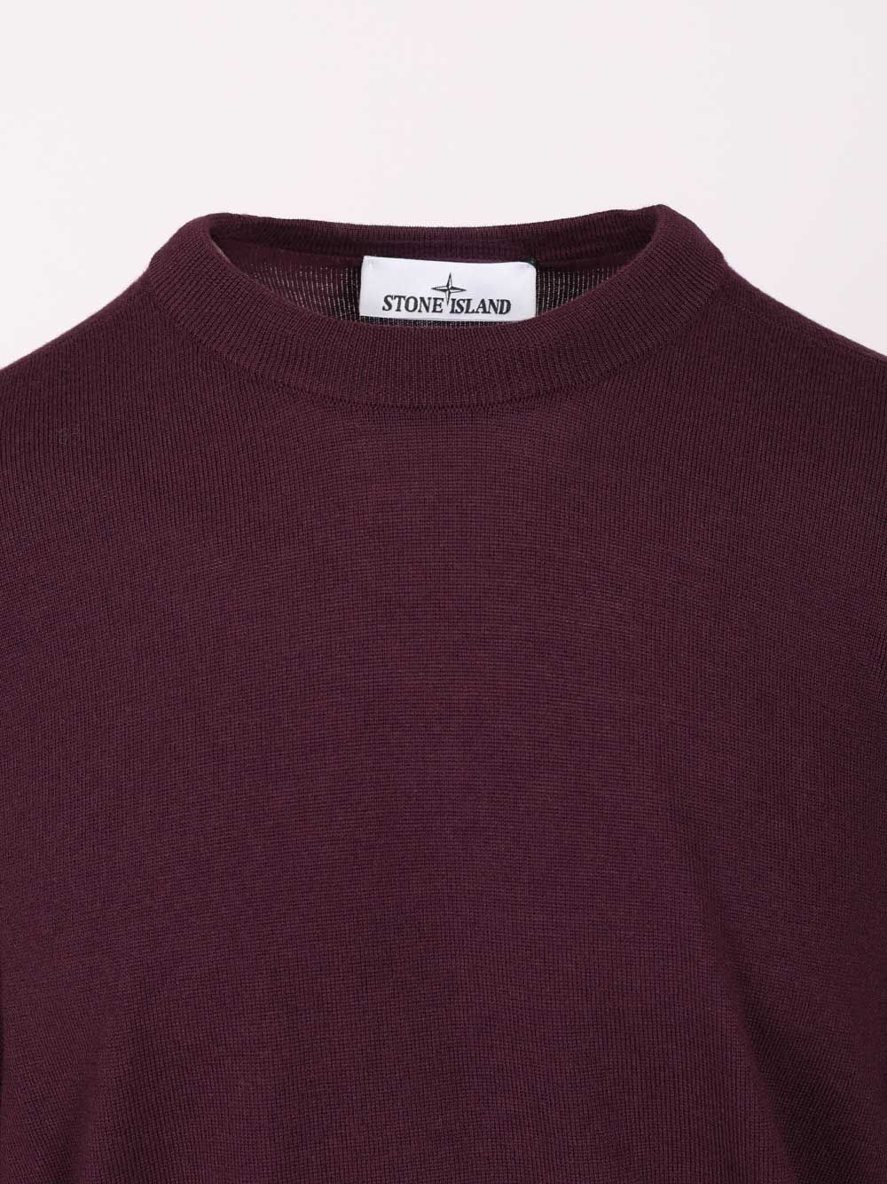 Stone Island Crew Neck Sweater Knitwear - Bordeaux | 69c3d25194289020e442585ad6fc7f65012ae49b