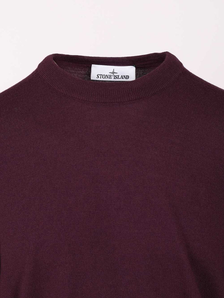 Stone Island Crew Neck Sweater Knitwear - Bordeaux | 69c3d25194289020e442585ad6fc7f65012ae49b