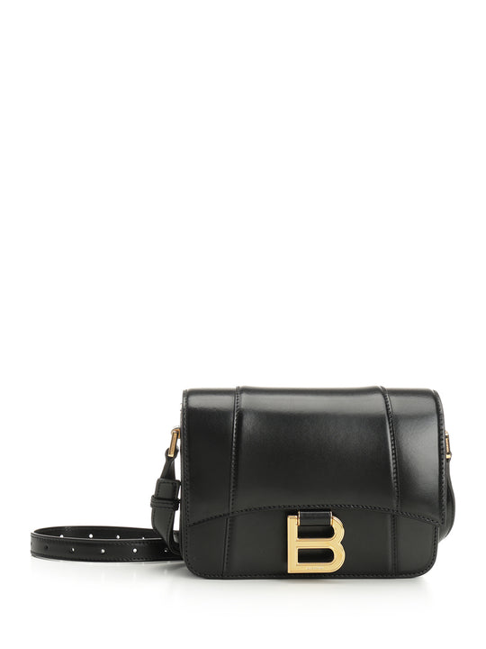 Hourglass Small Flap Bag Handbags Black