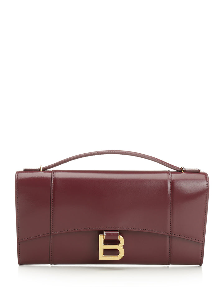 Balenciaga Hourglass Clutch Handbags - Bordeaux | 7777651f3e788ed6dac6106a814f156b761c6f16