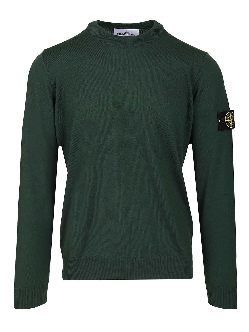 Stone Island Crew Neck Sweater Knitwear - Green | c9d81b42917f07016cd2b3aa04fc761e55680e52