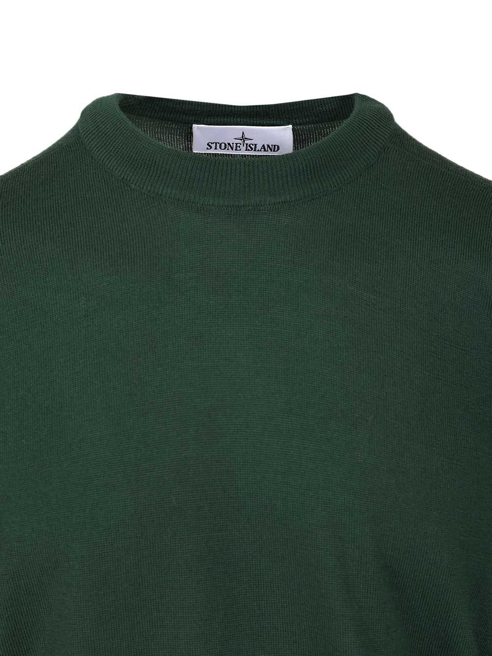 Stone Island Crew Neck Sweater Knitwear - Green | 8f87e4ae002ab8e18781e522b835e7a39d94e23b