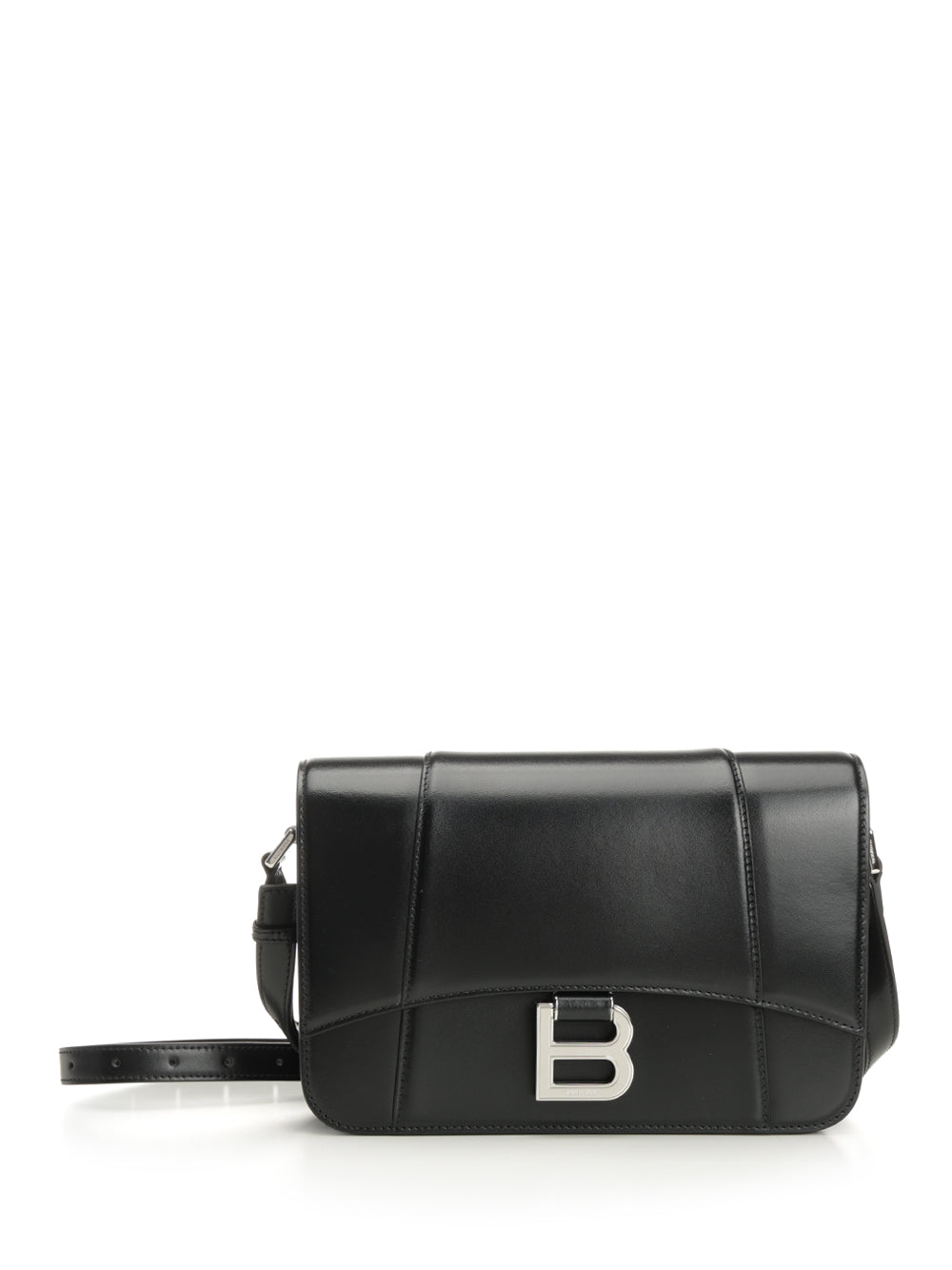 Balenciaga Hourglass Medium Flap Bag Crossbody Bags - Black | e93ce1ec4f297fa7debfe9419b9b6d334208acce