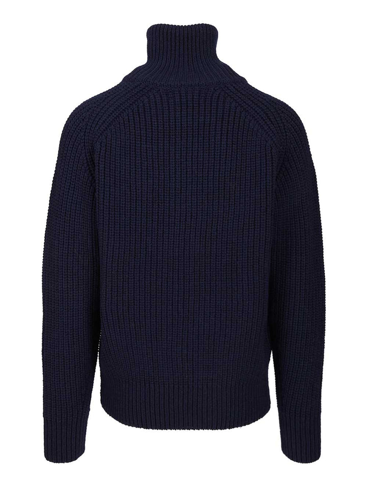 Dries Van Noten Zip Cardigan Knitwear - Blue | 7f6c78084ac1baeb8e087efb64dfffb088124704