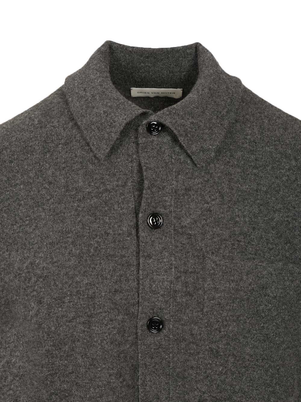 Dries Van Noten Cashmere Shirt Shirts - Grey | 7542559ba0ce73308c1e44107bc7b05a0bbc924e