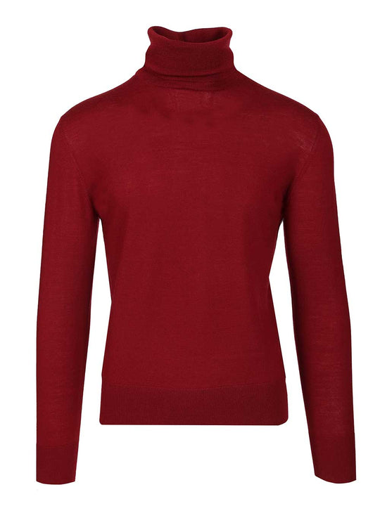 Turtle Neck Jumper Knitwear Bordeaux