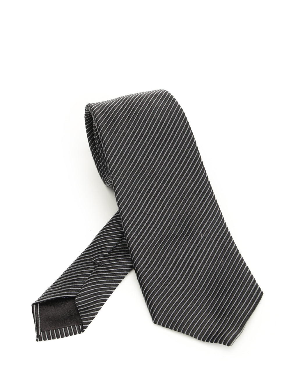 Giorgio Armani Silk And Cotton Tie Ties And Bow Ties - Black | 6317ca285e46a914705dbe4227c8d117a29a9003