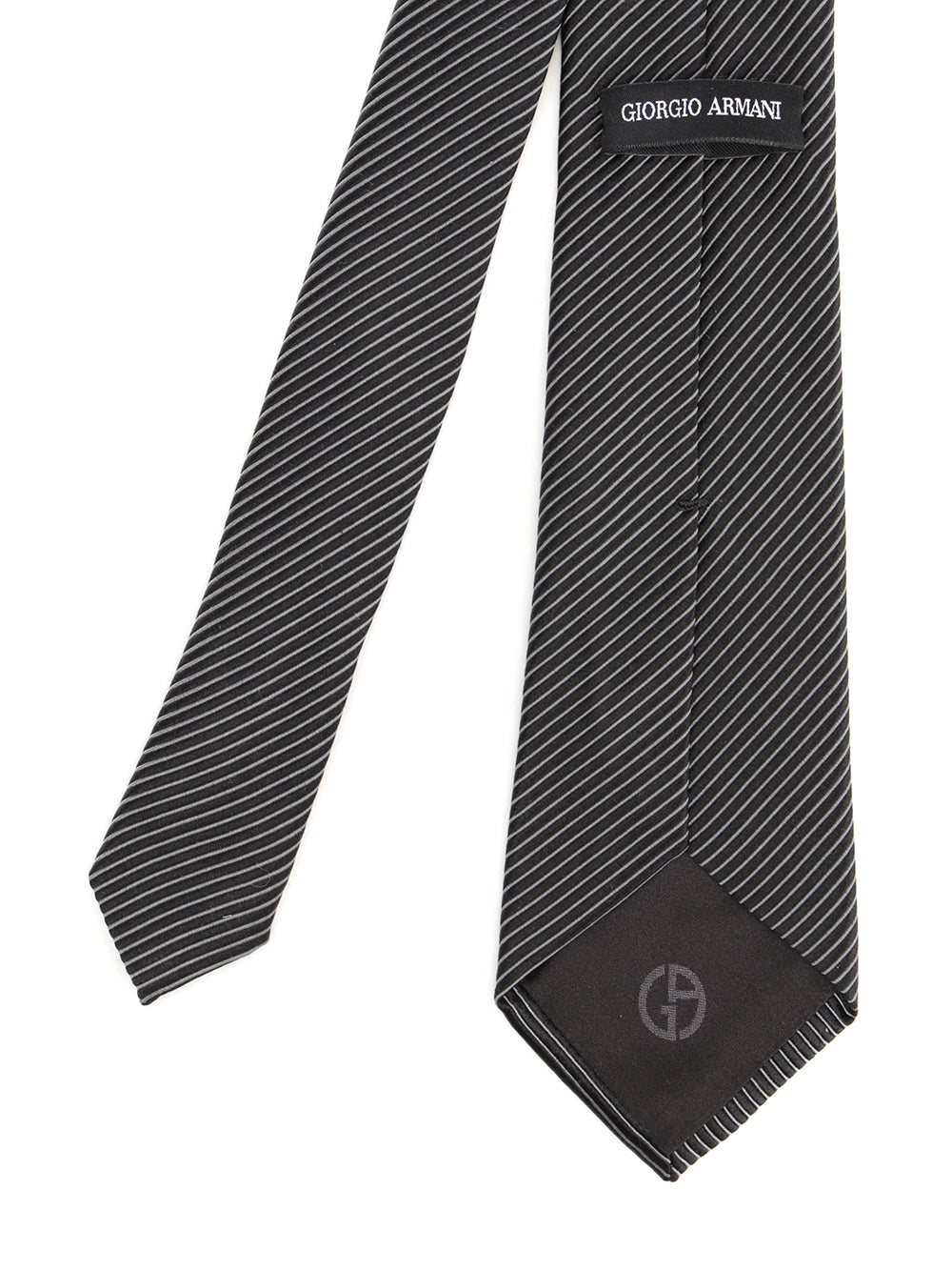 Giorgio Armani Silk And Cotton Tie Ties And Bow Ties - Black | 3fcb8c51f09576f9f150ae35c463bac211aaa91a