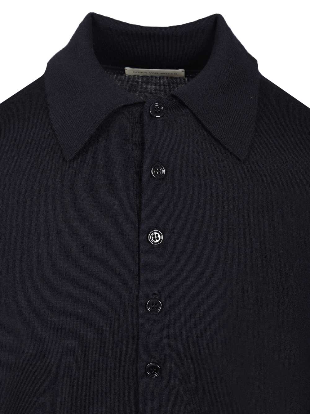 Dries Van Noten Long-Sleeved Polo shirt - Blue | 0e5d4fc5b990c7f6e00f101103a2c8dd2d538a53