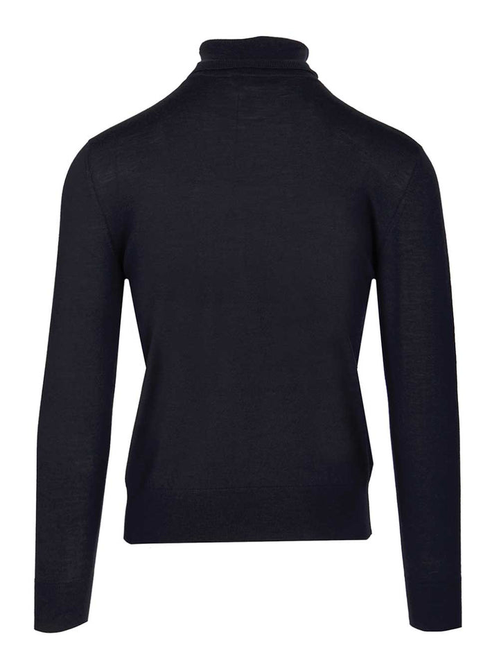 Dries Van Noten Turtle Neck Jumper Knitwear - Blue | 55a486d79d5a0ab98ceb9e338f710f1f342da6df
