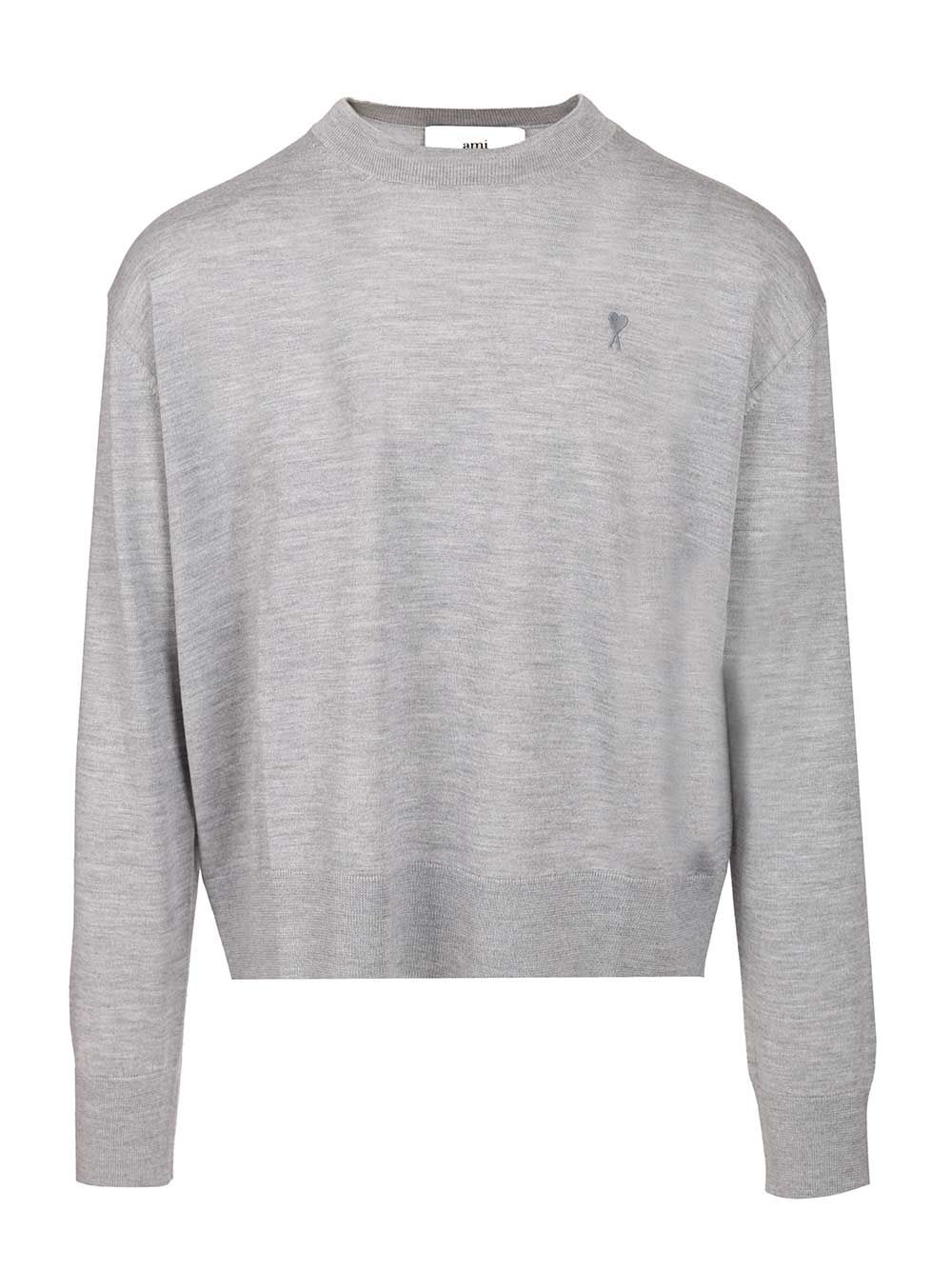 Ami Ami De Coeur Sweater Knitwear - Grey | 06e7e116ef77533289d494e88ab477dcdaf2967e