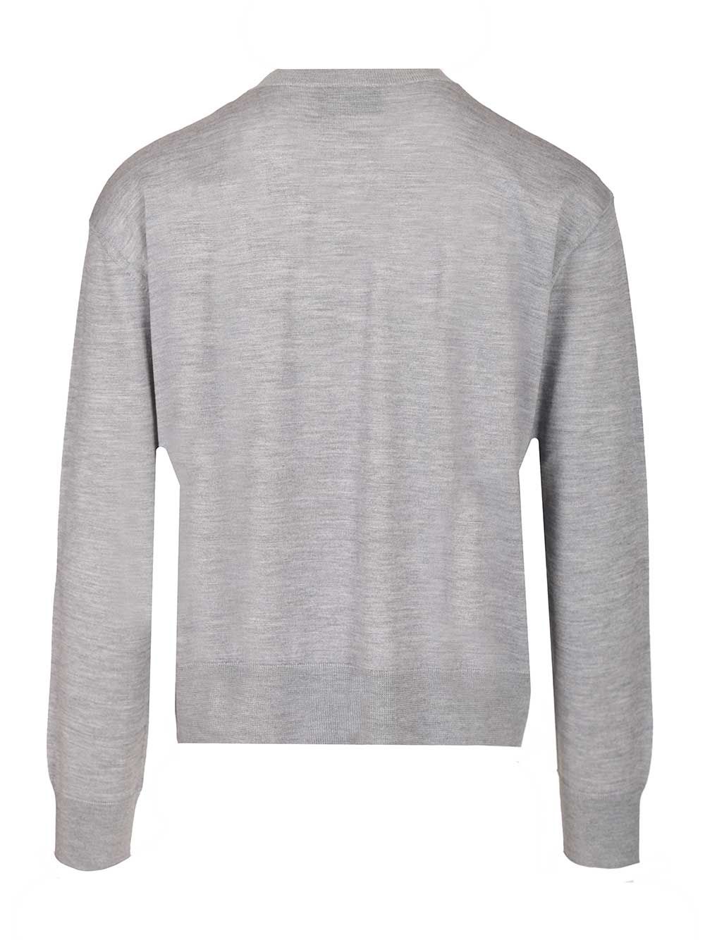 Ami Ami De Coeur Sweater Knitwear - Grey | 316135ca35466d1ae95ddaa5872e2f376b8059ef
