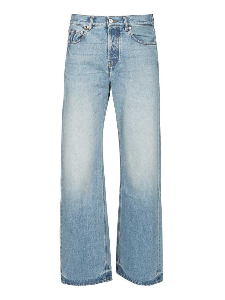 Jacquemus Straight  In De-Nîmes Denim Jeans - Light blue | 33318e035873700abad61f86a1f12a32df2583d6