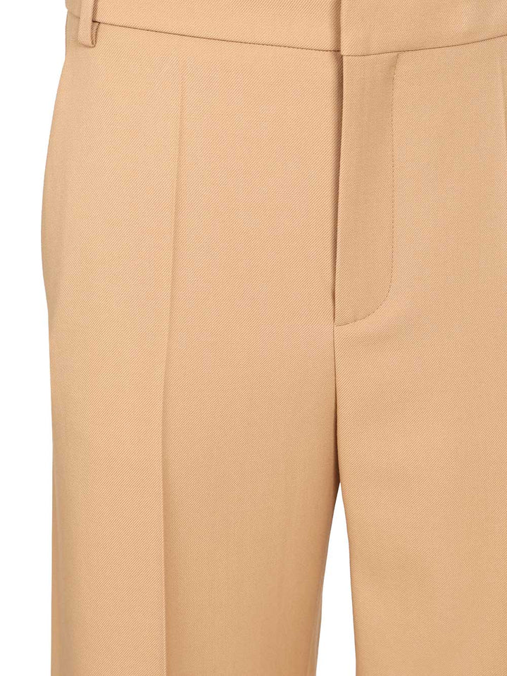 Valentino Garavani Valentino Wool Trousers - Beige | eace50de985b045168bbbf38c334898fd94c017d