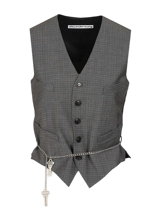 Tailored Vest Jackets Grey