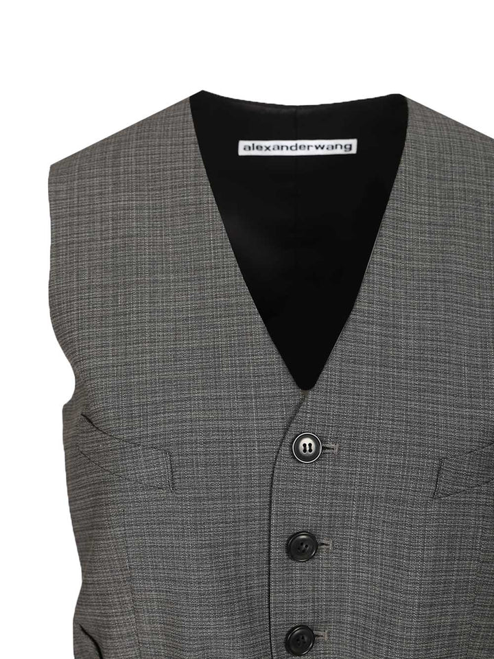 Alexander Wang Tailored Vest Jackets - Grey | f51a0d548c8bbebd29eeb50b1bbc369f70f2824e