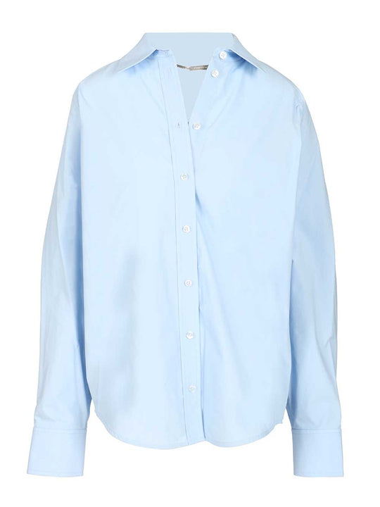 Shirt With Removable Logo Tag Tops Blue