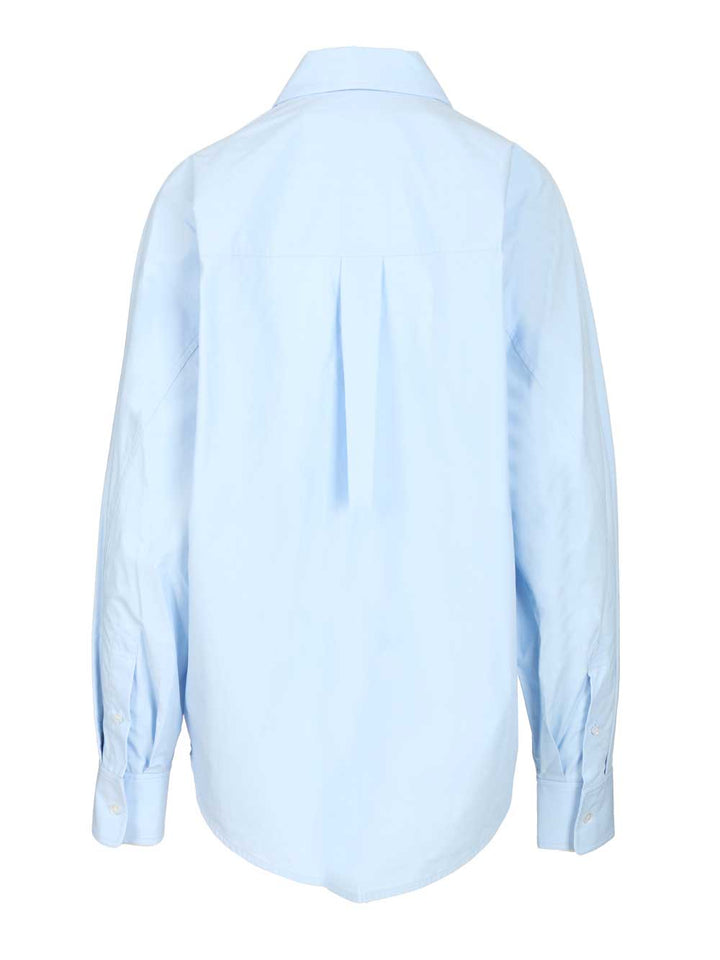 Alexander Wang Shirt With Removable Logo Tag Tops - Blue | 827adb1a0155e6f6c9fa4ab302cecfe6a48ed7b1