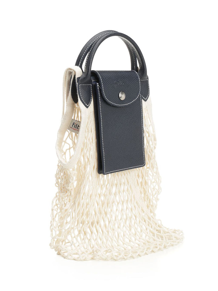 Longchamp Paris Le Pliage L Mesh Bag Crossbody Bags - Blue | 647264edcaf975428dd8c51f8d06a4d8c1146eae