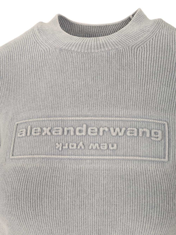 Alexander Wang Short T-Shirt Sweatshirts - Grey | 40c888329b96661b68d2beedb18166c5ef5587e3