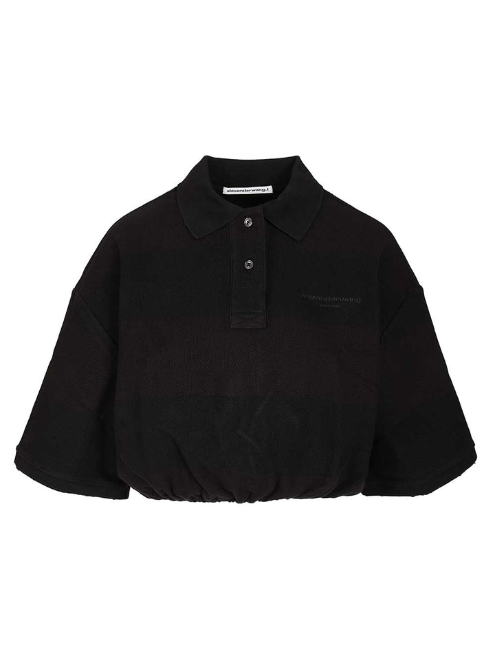 Alexander Wang Deconstructed Polo Shirt Shirts - Black | d09a949b18afd89b288b1913a52c90f0560761b5