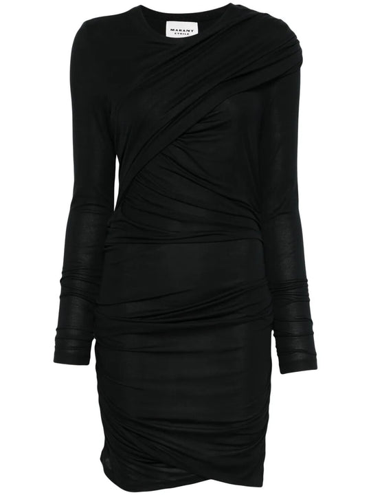 Denise Short Draped Jersey Dress