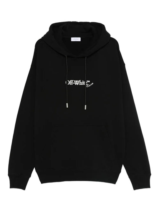 Back And Front Logo-Embroidered Hoodie