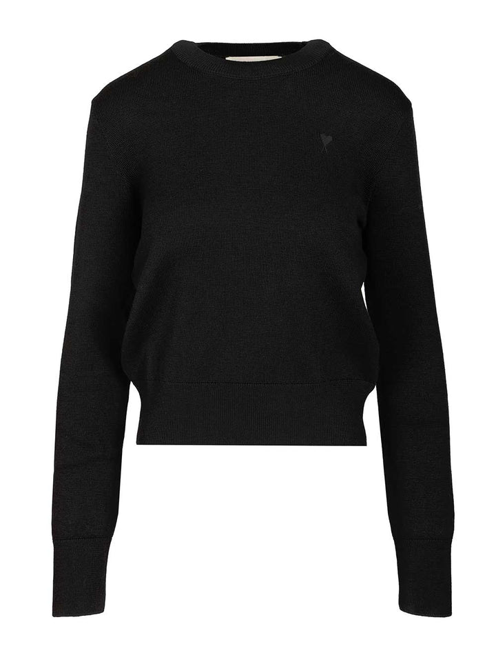 Ami Ami De Coeur Sweater Knitwear - Black | a8ab31a0f961685279087dbf3a7d85ced1530c0a