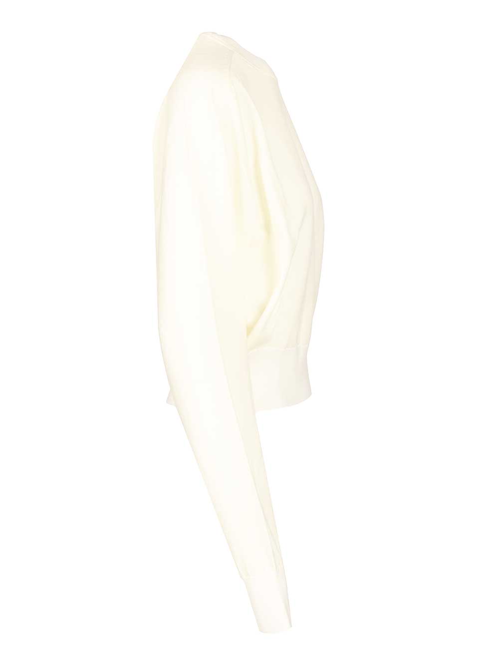 Jacquemus Embroidered Sweater Knitwear - White | 07e2c67b00be5c4de04f5add5930ded4cb1d6579