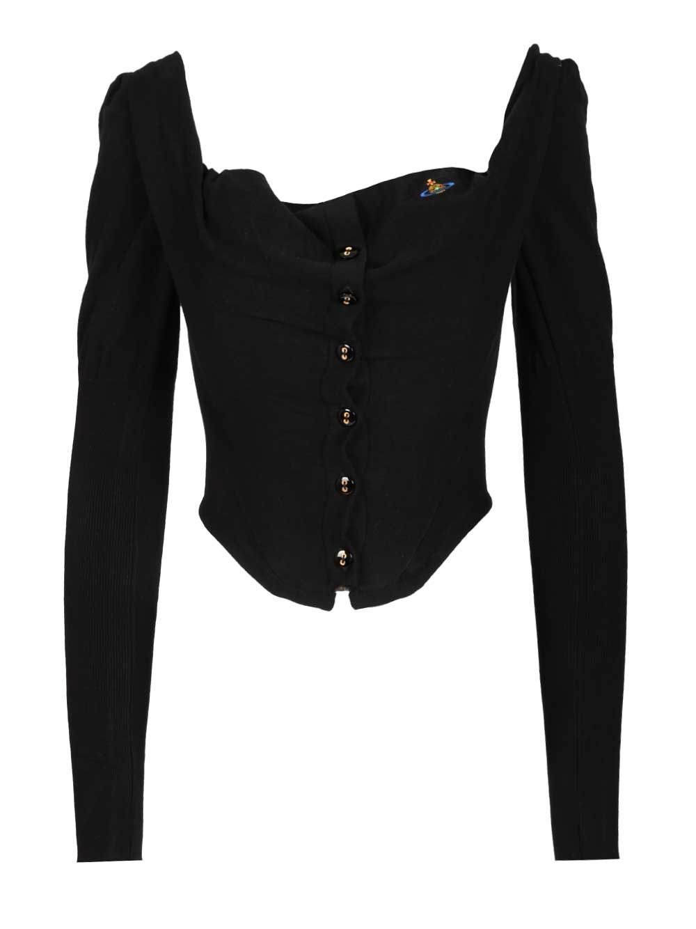 Vivienne Westwood Knitted Cardigan Corset Bea Tops - Black | e8f2d28243e80b7c34fe9789b75c261cbbbe749c