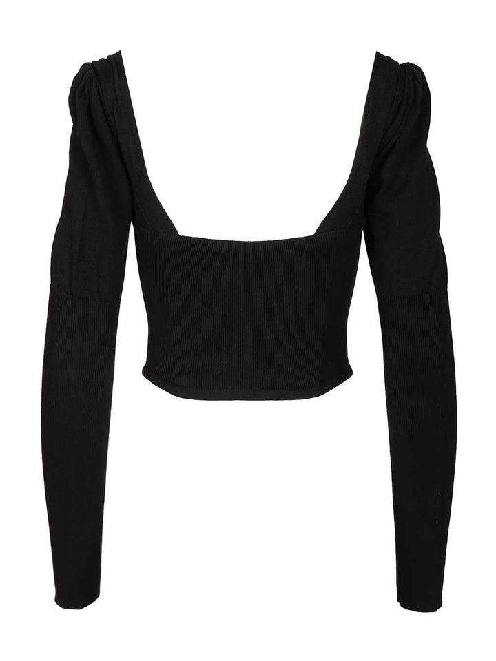 Vivienne Westwood Knitted Cardigan Corset Bea Tops - Black | 8f0872dbb54502504cc45fb37ddca5c476288515