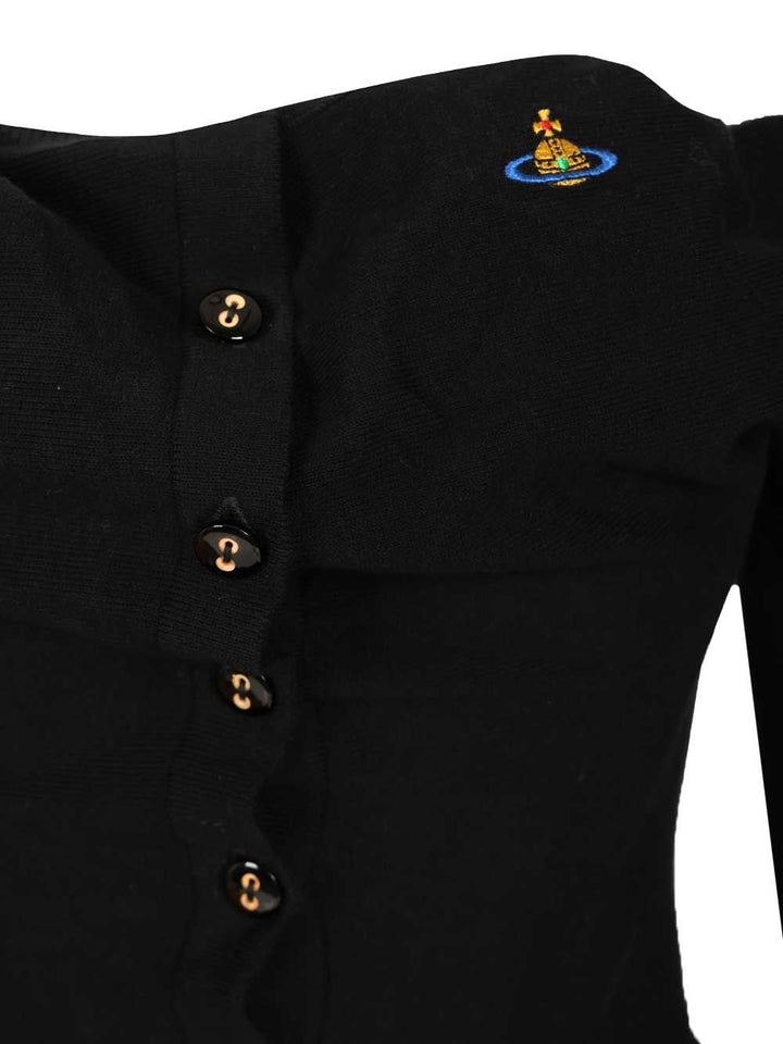 Vivienne Westwood Knitted Cardigan Corset Bea Tops - Black | 4584e3cacd7926ca8d0226e3fdadc934c509531a