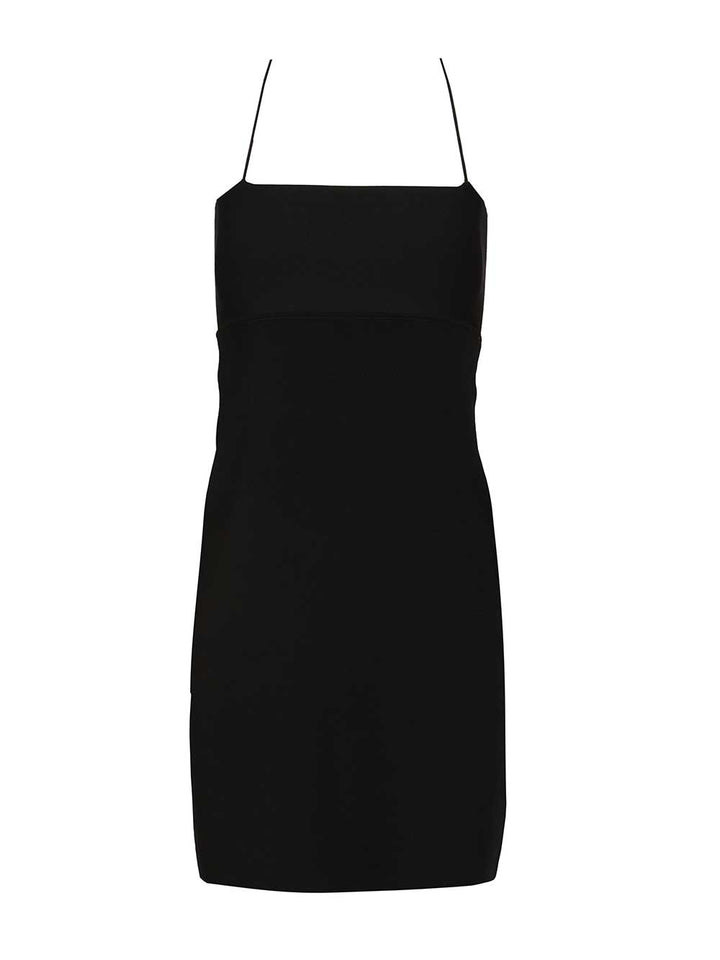 Alexander Wang Slip Dress With Logo Dresses - Black | 1e80ec58296fd63ede59ee46fd41bae139ce872c