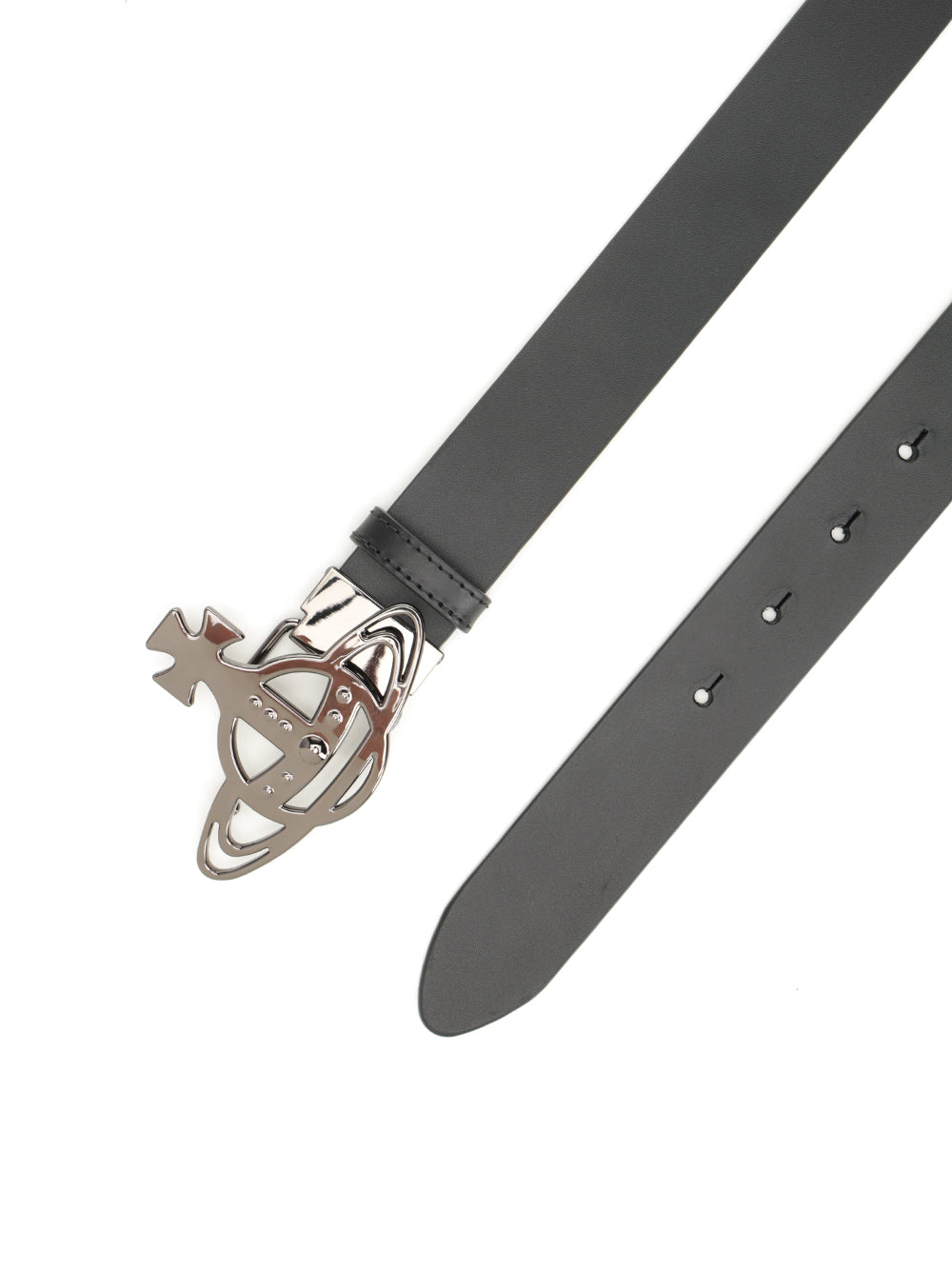 Vivienne Westwood Leather Belt With Orb Buckle Belts - Black | 574b747d9334303ae15e4061e3507b3fa78b616e