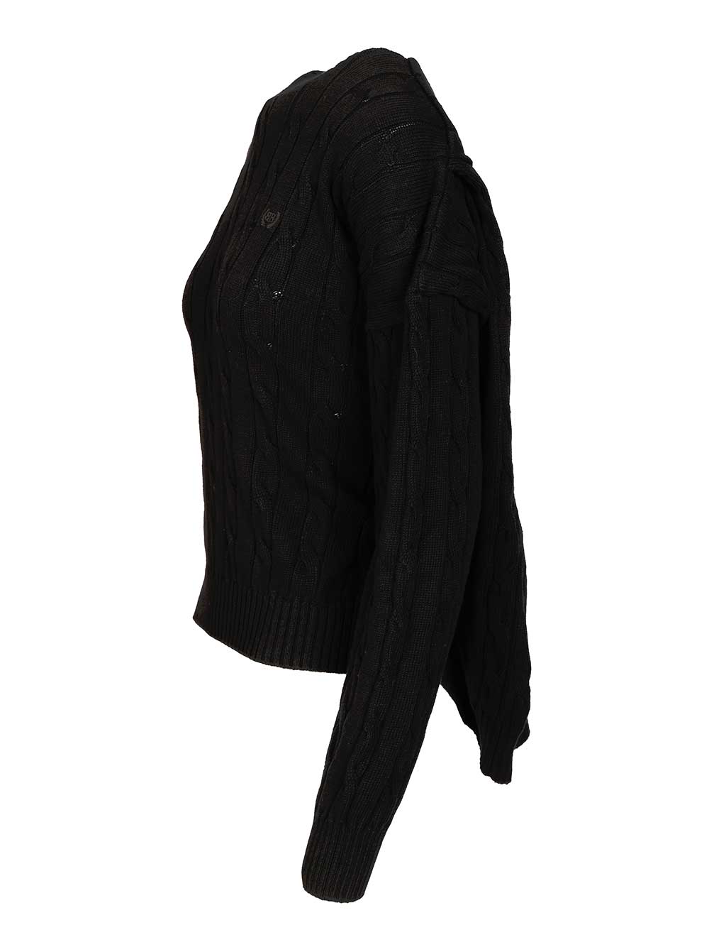 Balenciaga Cotton Sweater Tops - Black | fd04b945e2657860a0340befb6d2da7d786a82f2