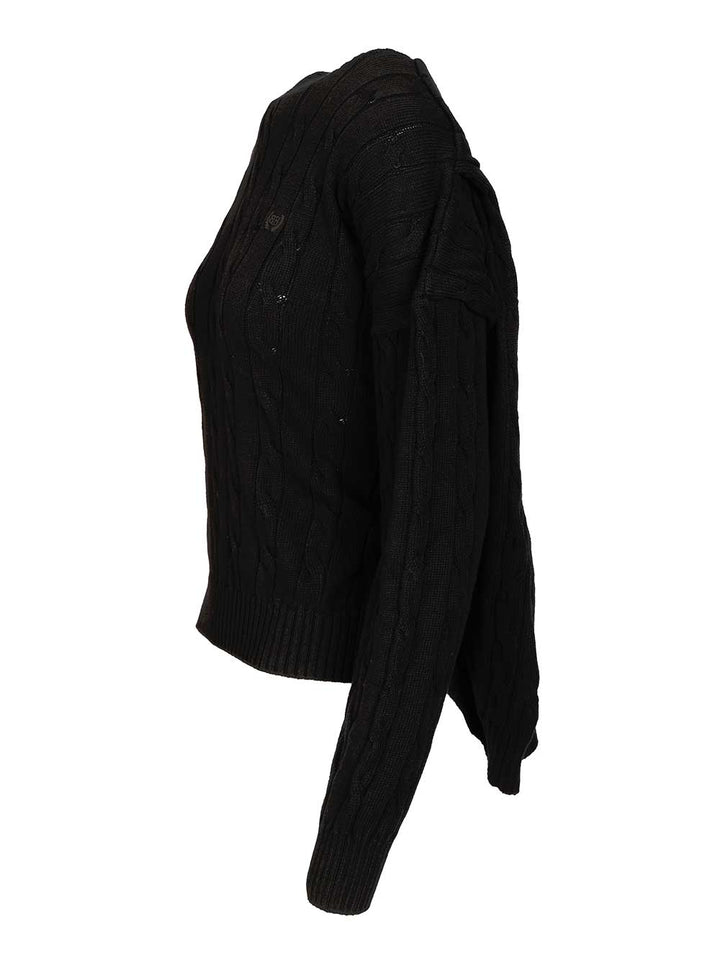 Balenciaga Cotton Sweater Tops - Black | fd04b945e2657860a0340befb6d2da7d786a82f2