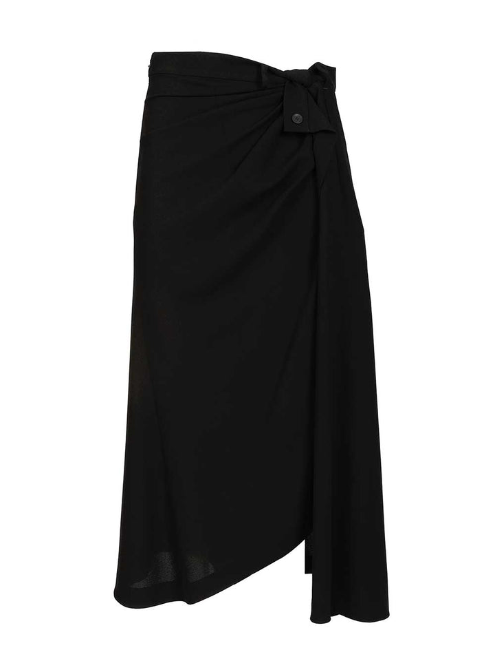 Balenciaga Draped Tailored Skirt Skirts - Black | ec514c5e58c6a14b36eda1069d556ddc219afb96