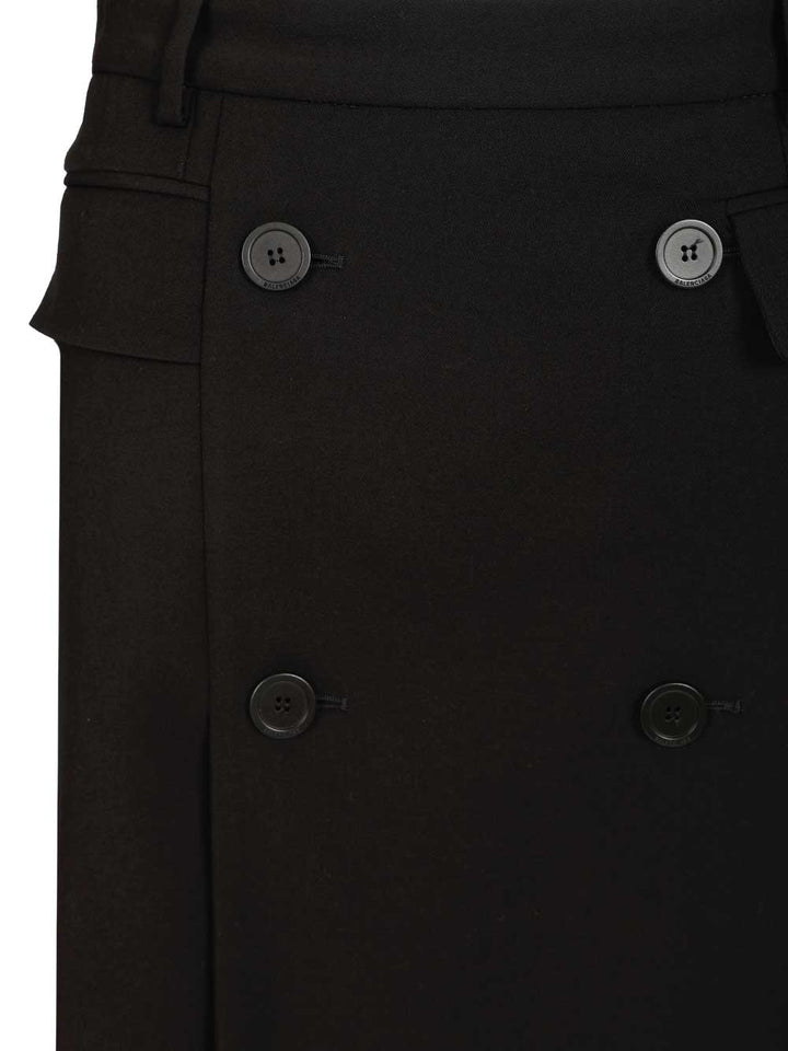Balenciaga Double-Breasted Skirt Skirts - Black | 340194e1ab3ce25edcd78177c132d1e09f9f2245