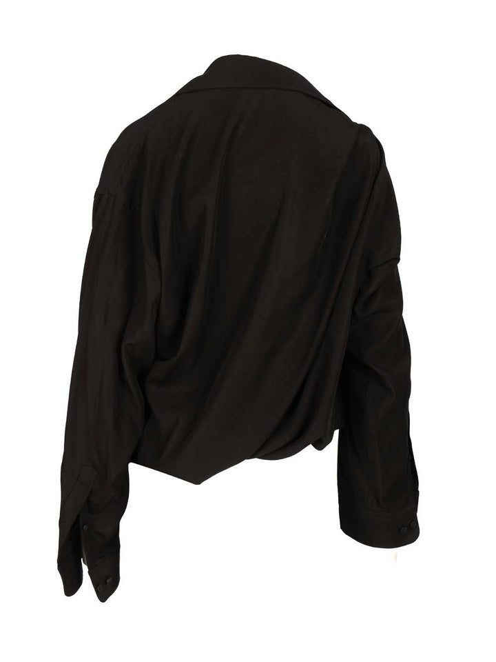 Balenciaga One Shoulder Shirt Shirts - Black | df9b6ca67168a2d8398a40e57f725a333d485096