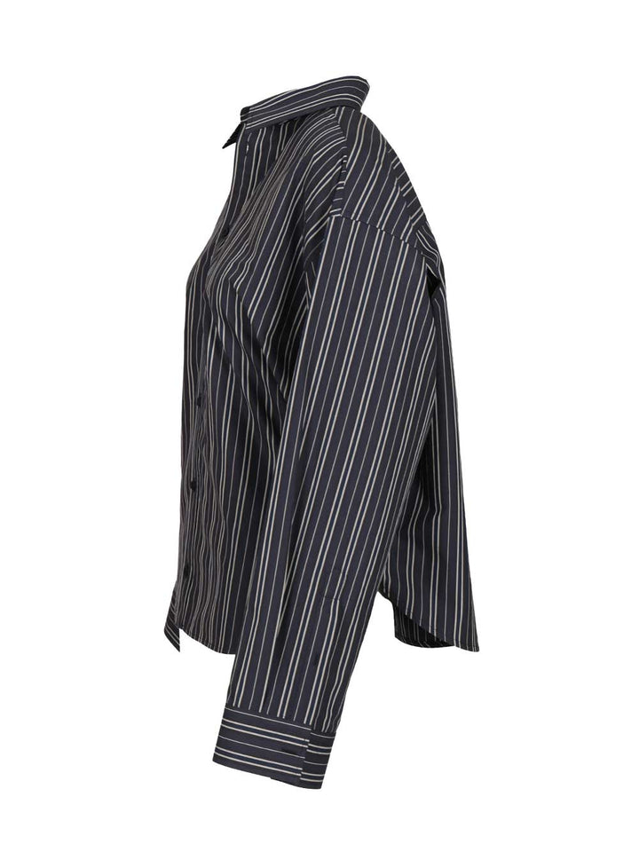 Balenciaga Semi-Fitted Shirt In Cotton Poplin Shirts - Blue | 4fbfe6cbf1729327e0051bebdd4114b16a2026d6