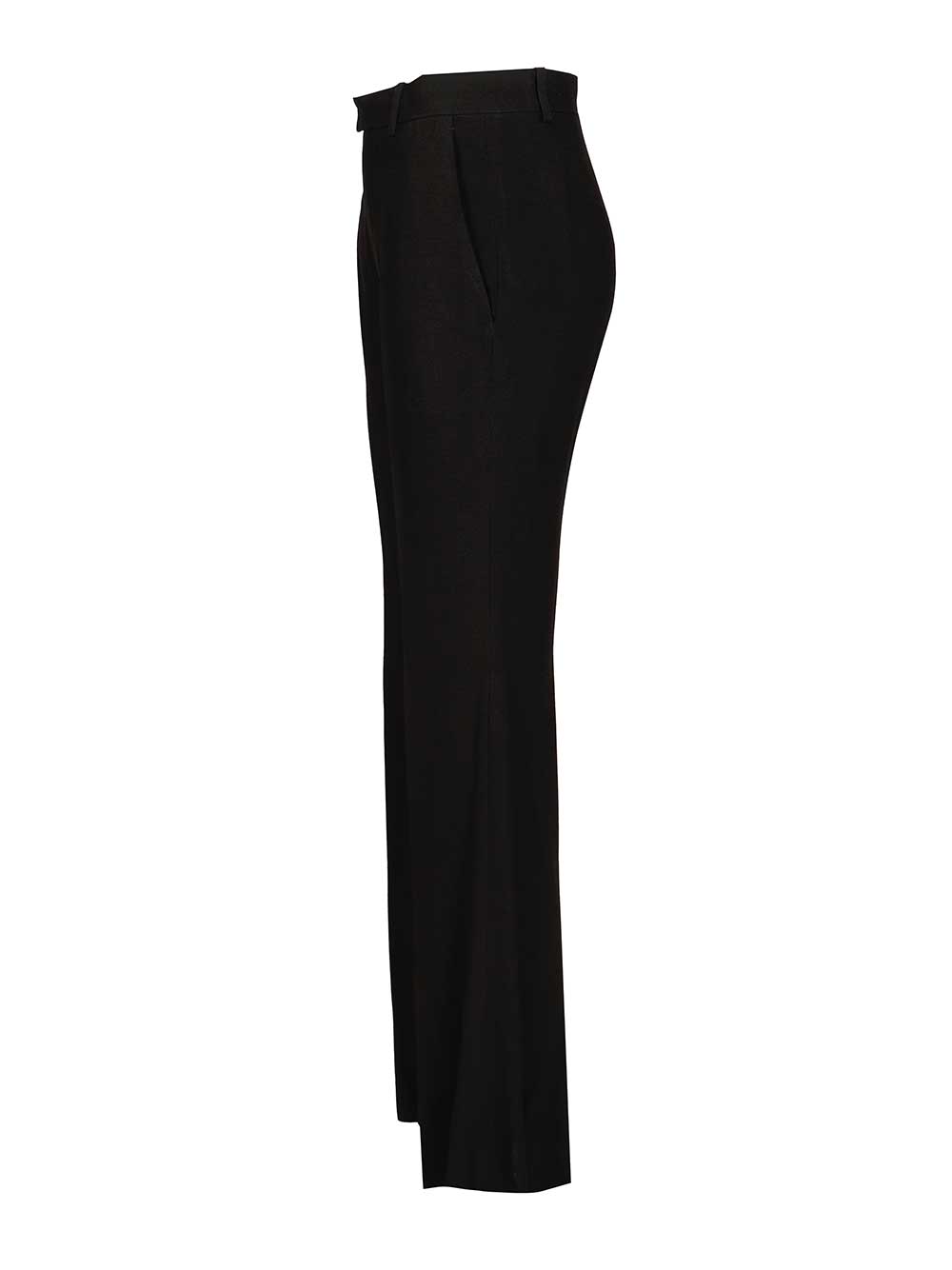 Balenciaga Flared Trousers In Black Flowing Viscose Jeans - Black | 62731c040829a45c62d09fa8039ab58d1f3f6d10