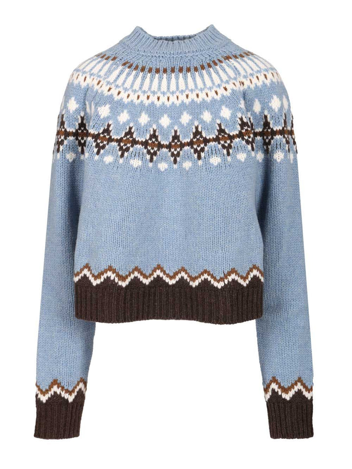 Alanui Sweet Winter Knitwear - Light blue | a3c784b688388bcca5996a40763df9f4761e6419