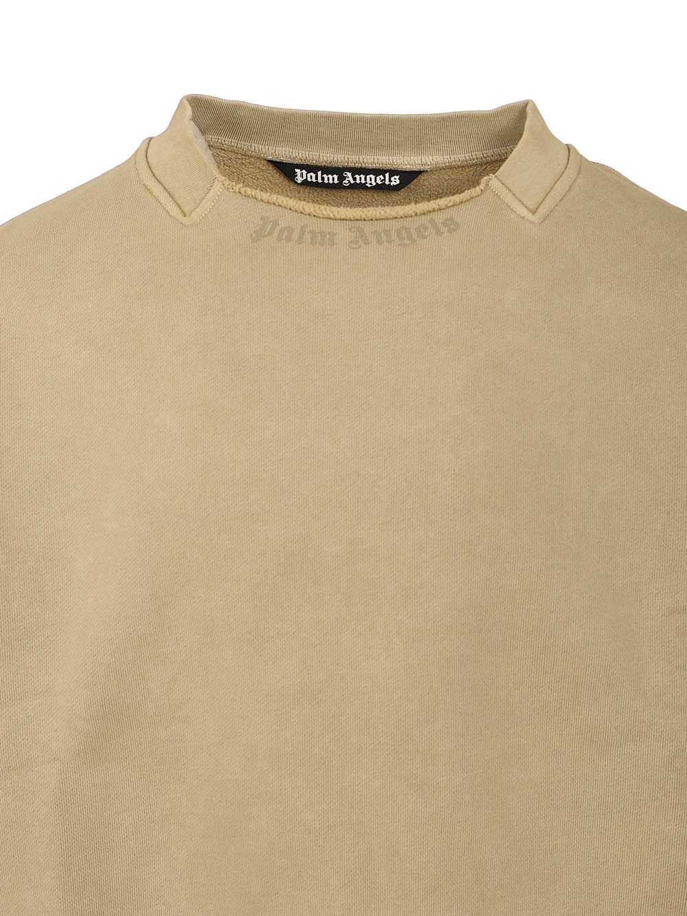 Palm Angels Curved Logo Sweatshirt Sweatshirts - Green | 0b07937ef9ad632061b54c3de6635b8b4896c6cd