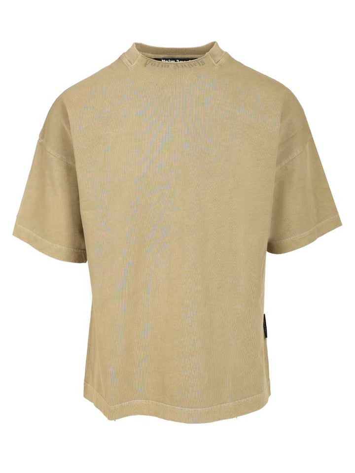 Palm Angels Cotton T-Shirt - Green | bc876879d695b1f4a8e9ead712c82f8ea29ee704