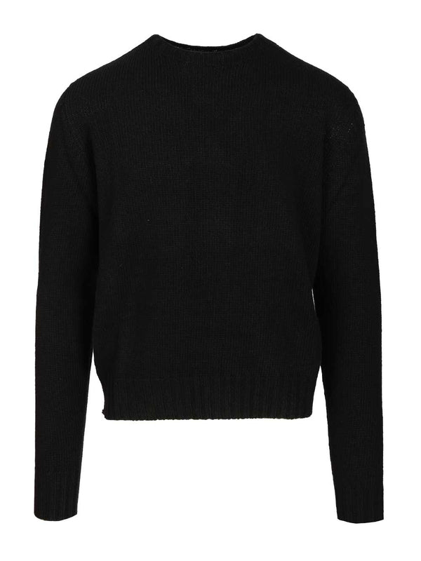 Curved Logo Sweater Sweatshirts Black