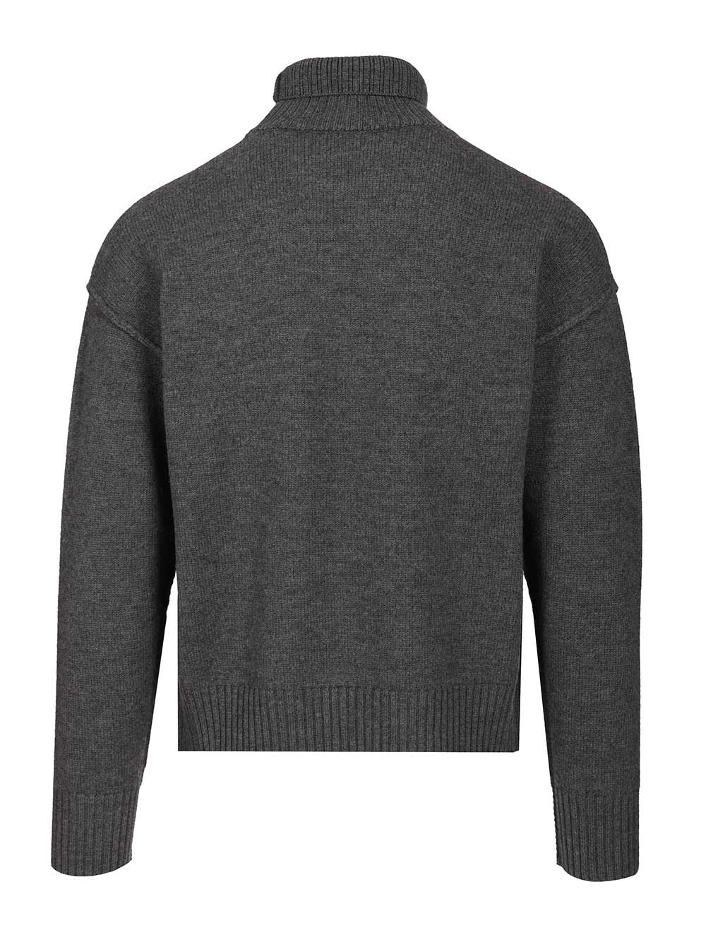 Ami Ami De Coeur Turtleneck Sweater Sweatshirts - Grey | c9a043e3479edf0abfcbdacb2a7b527da2bb535c