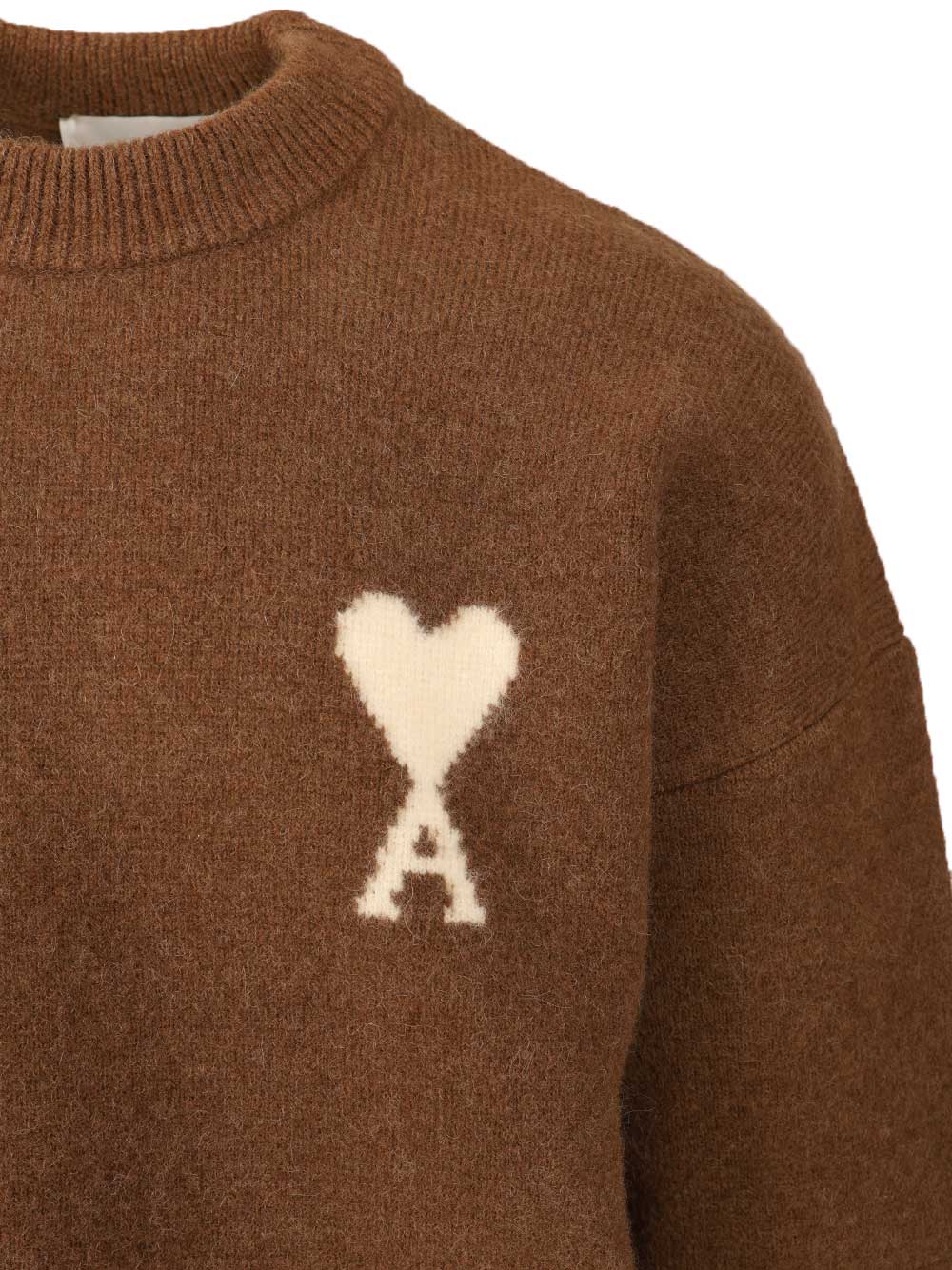 Ami Ami De Coeur Sweater Knitwear - Brown | 966c7778f88b670656962eb98bfe8ce6a8228a5e
