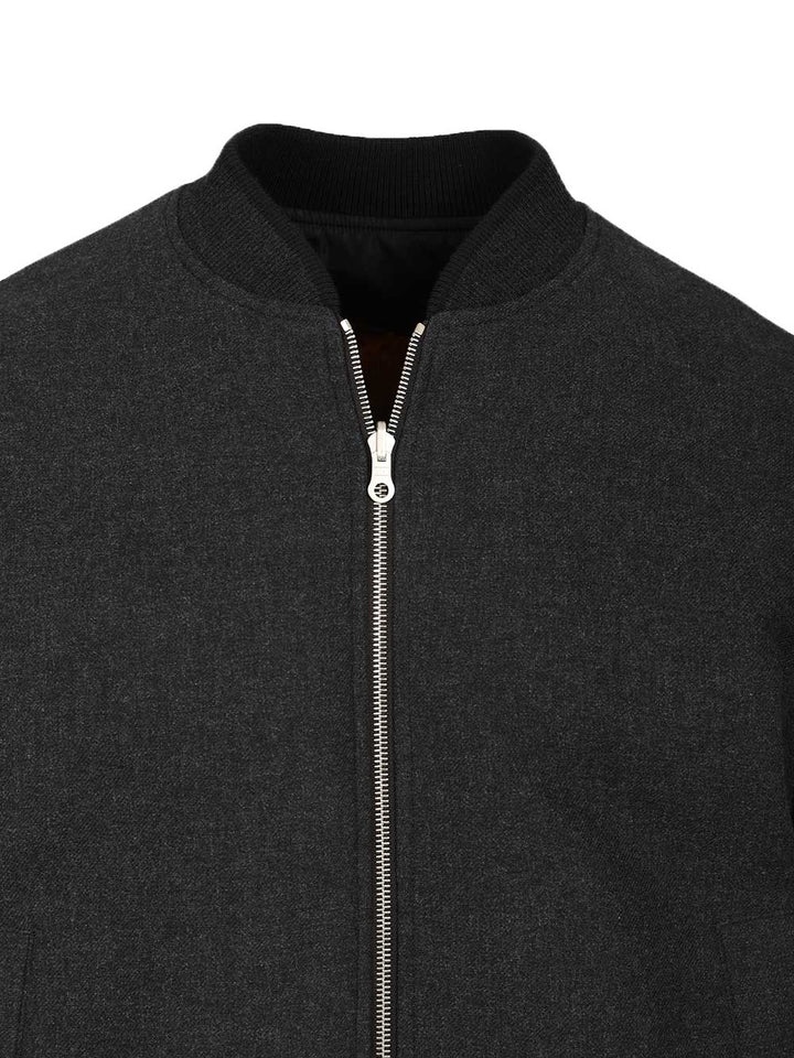 Dries Van Noten Printed Velvet Bomber Jacket Knitwear - Grey | 1e820e1458ac6bc8c6feedb40f8cc1f8cea6925e