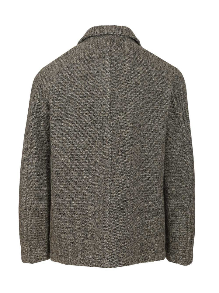 Dries Van Noten Wool Blend Jacket Coats - Grey | d0fc53599024ed78f283ede320fbfead52733932